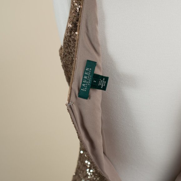 Ralph Lauren Gold Sequin Dress 2 - Picture 10 of 10
